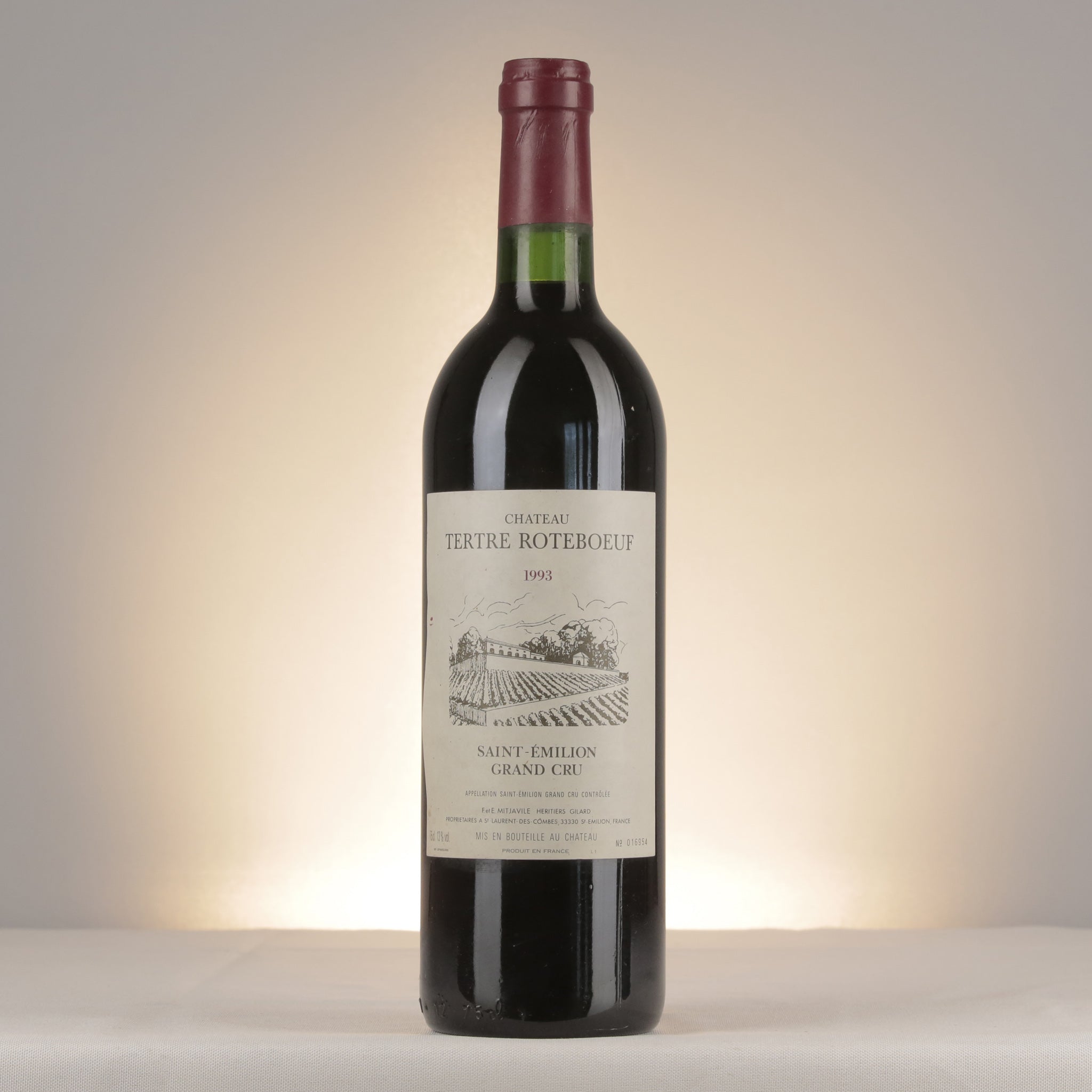 Château Tertre Roteboeuf 1993 Bottle front