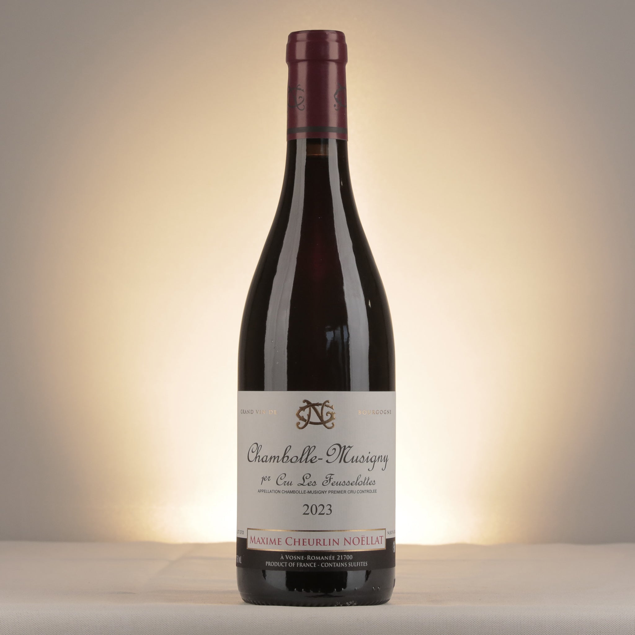 Maxime Cheurlin-Noëllat Chambolle-Musigny 1er Cru "Les Feusselottes" 2023 Bottle front