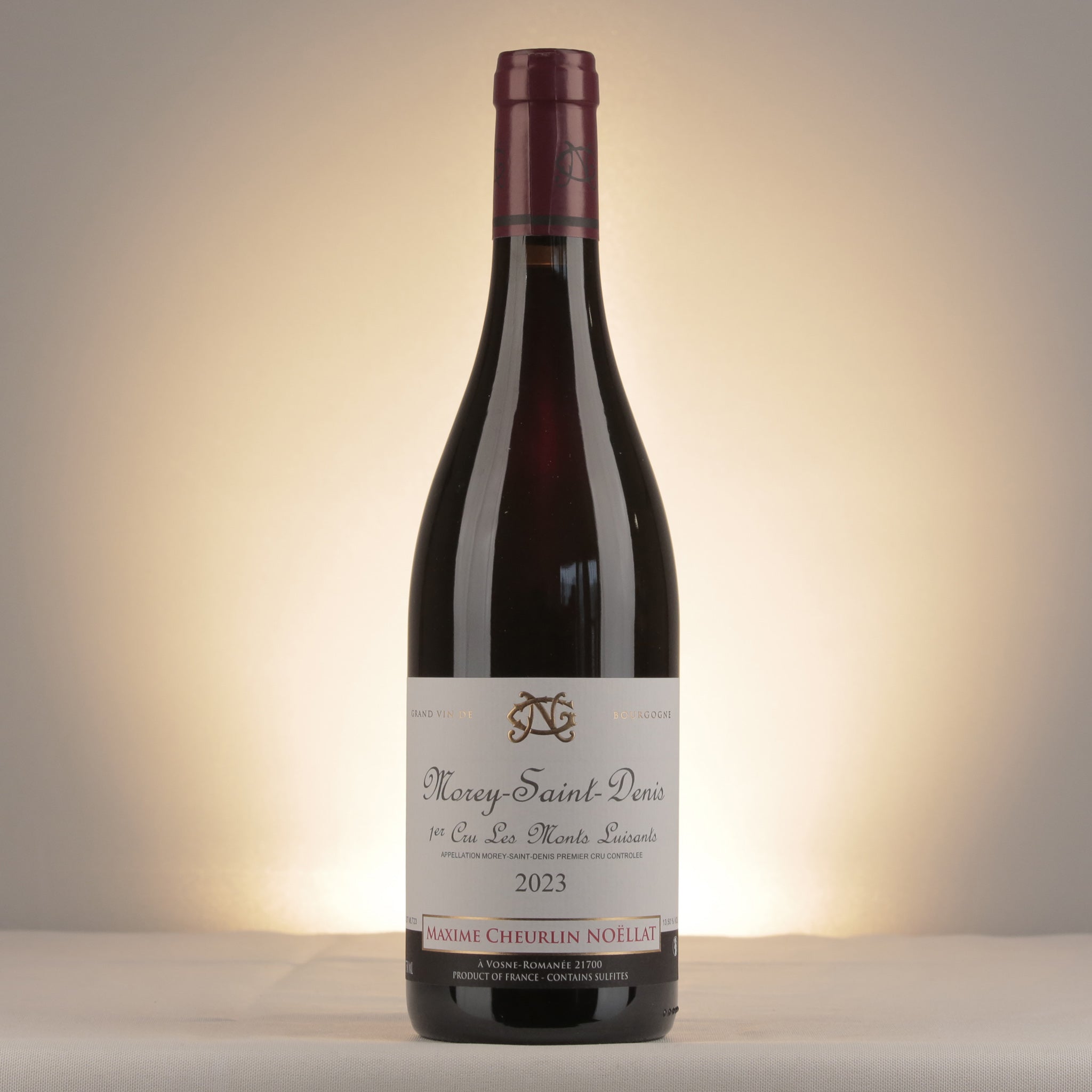 Maxime Cheurlin-Noëllat Morey-Saint-Denis 1er Cru "Les Monts Luisants" 2023 Bottle front