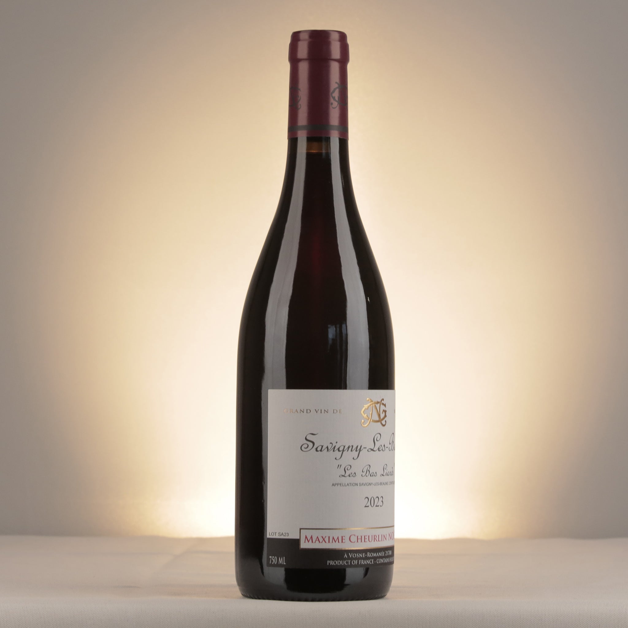 Maxime Cheurlin-Noëllat Savigny-Les-Beaune Les Bas Liards 2023 Bottle label