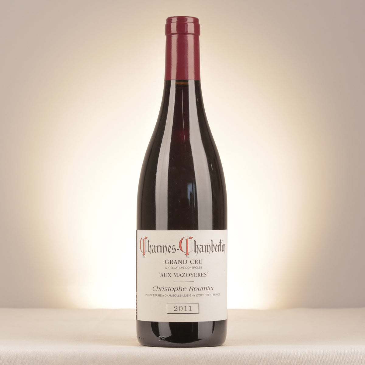 Christophe Roumier Charmes-Chambertin Grand Cru Aux Mazoyères 2011 Bottle front