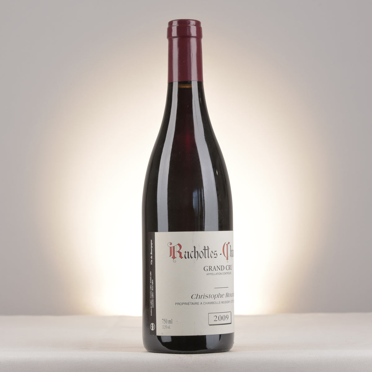 Christophe Roumier Ruchottes-Chambertin Grand Cru 2009 Bottle turned right