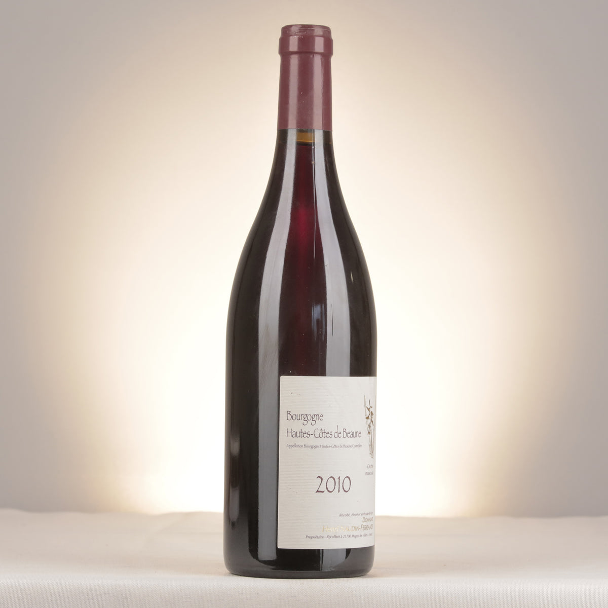 Claire Naudin Bourgogne Hautes Côtes de Beaune Orchis Mascula 2010 Bottle turned right