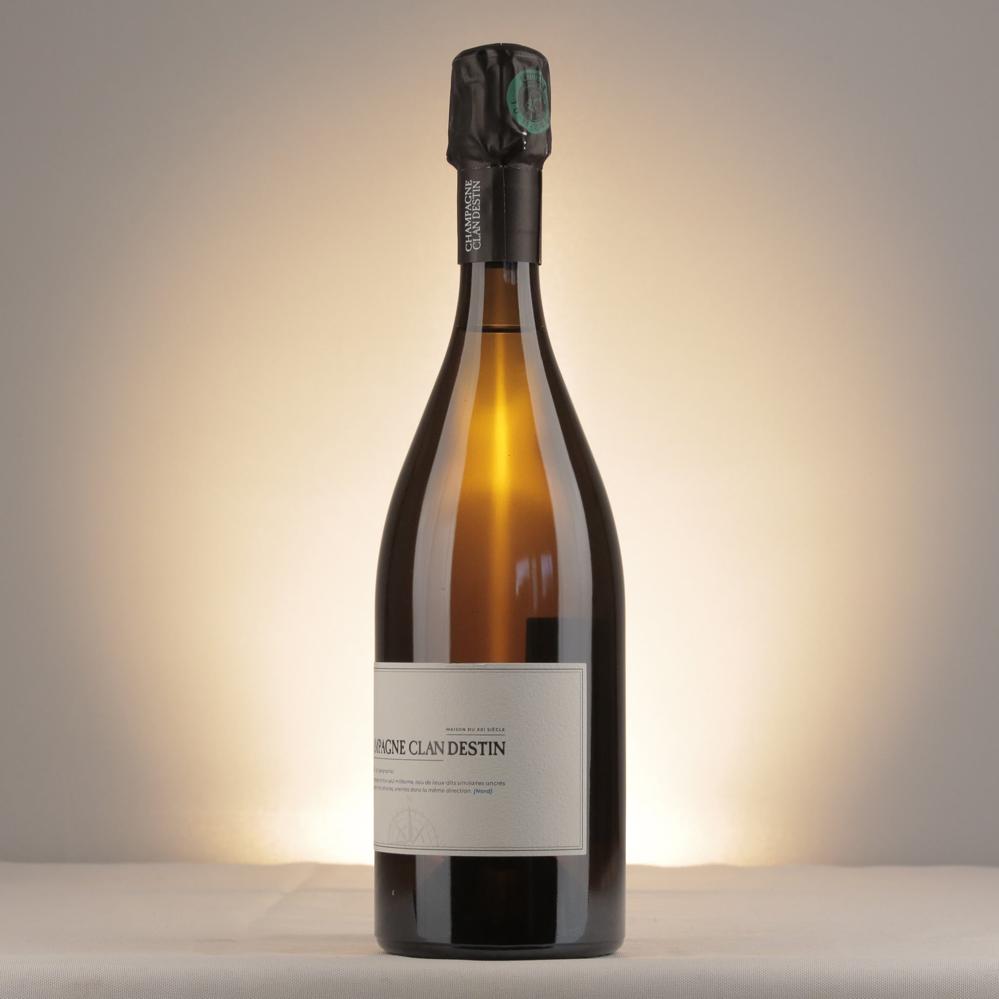 Clandestin Boréal Brut Nature Champagne 2021 Bottle detail