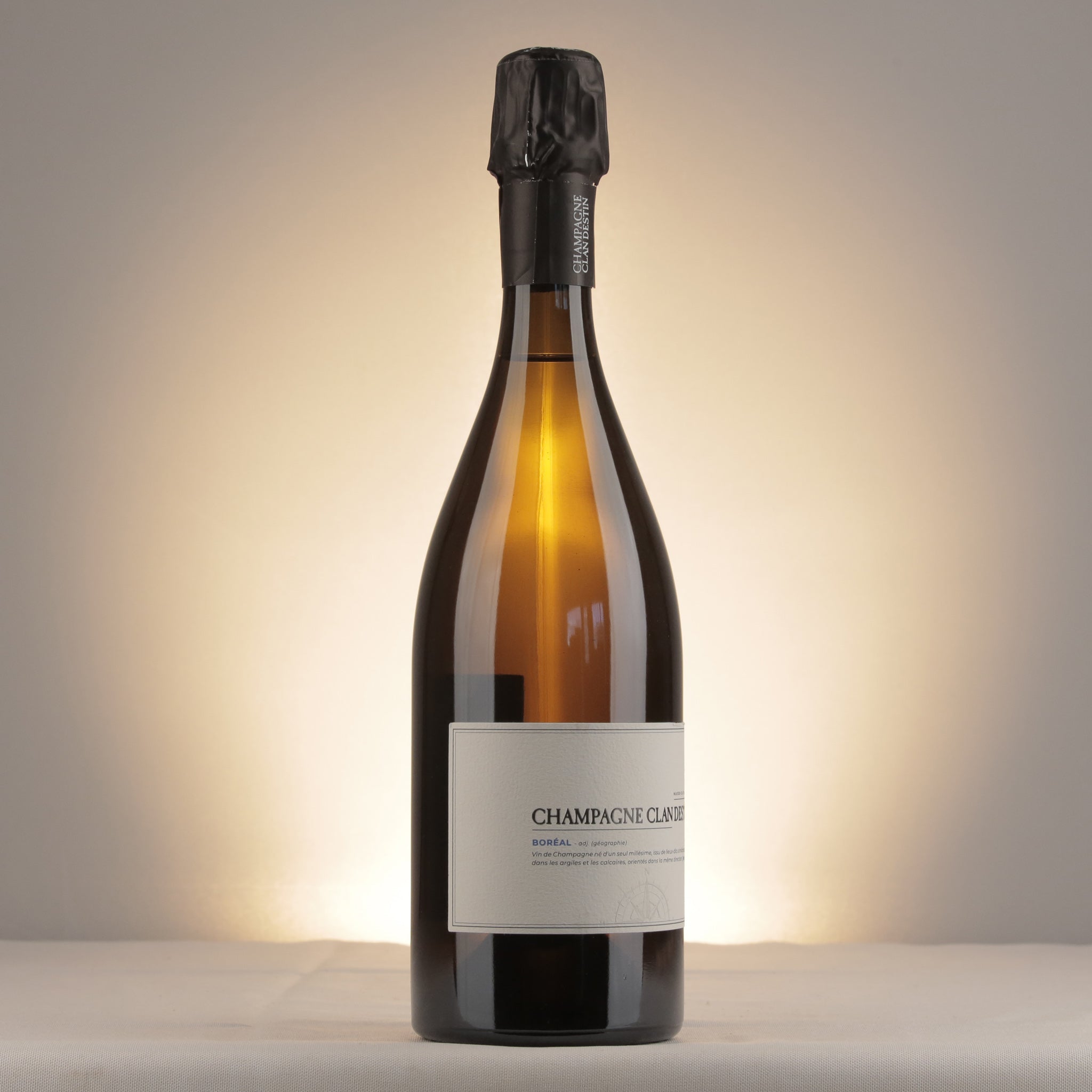 Clandestin Boréal Brut Nature Champagne 2021 Bottle label