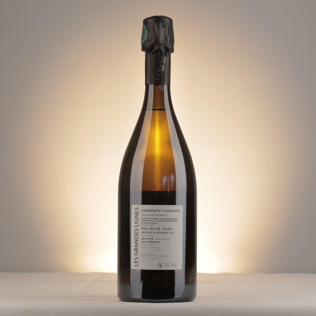 Clandestin Les Grandes Lignes Brut Nature 2020 Bottle back