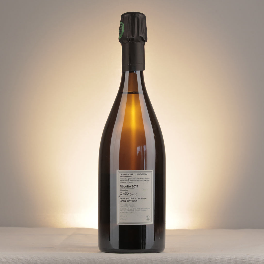 Clandestin Les Semblables Austral Brut Nature Champagne NV Bottle back