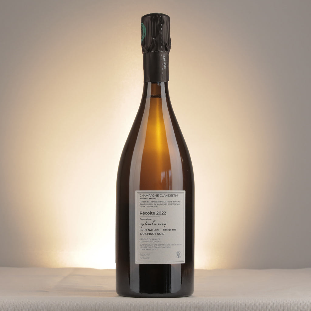 Clandestion Les Semblables Boreal Brut Nature 2022 Bottle back