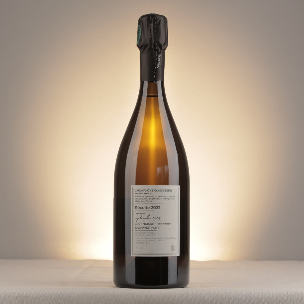 Clandestion Les Semblables Boreal Brut Nature 2022 Bottle back