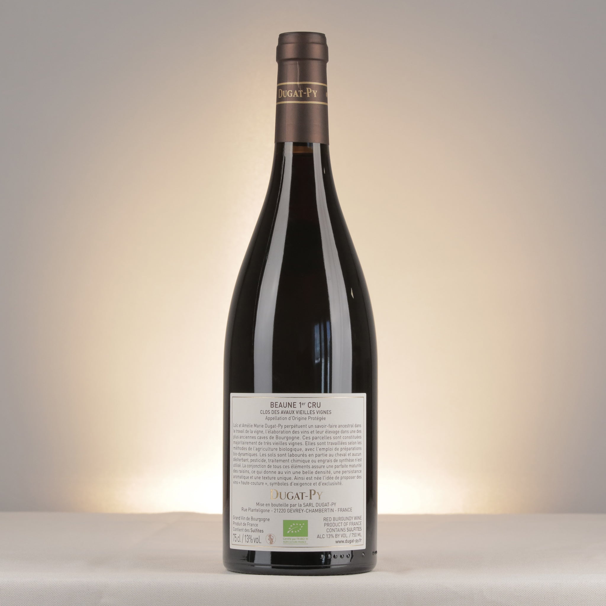Dugat-Py Beaune 1er Cru Clos des Avaux Vieilles Vignes 2023 Bottle back