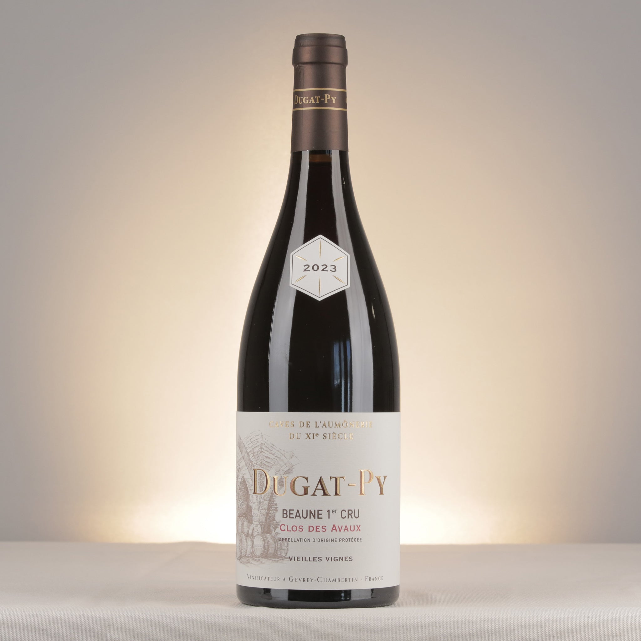 Dugat-Py Beaune 1er Cru Clos des Avaux Vieilles Vignes 2023 Bottle front