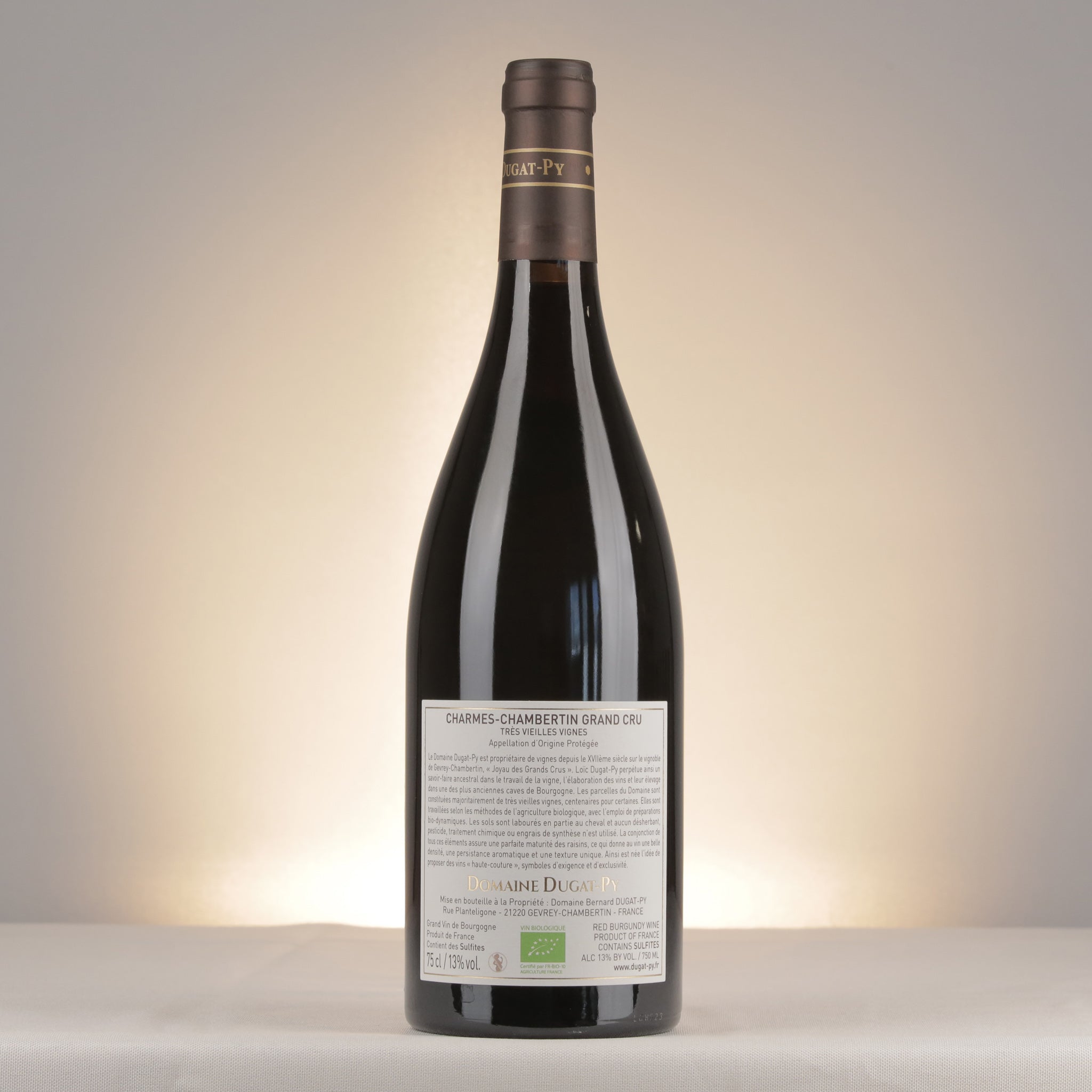 Dugat-Py Charmes-Chambertin Grand Cru Très Vieilles Vignes 2023 Bottle back