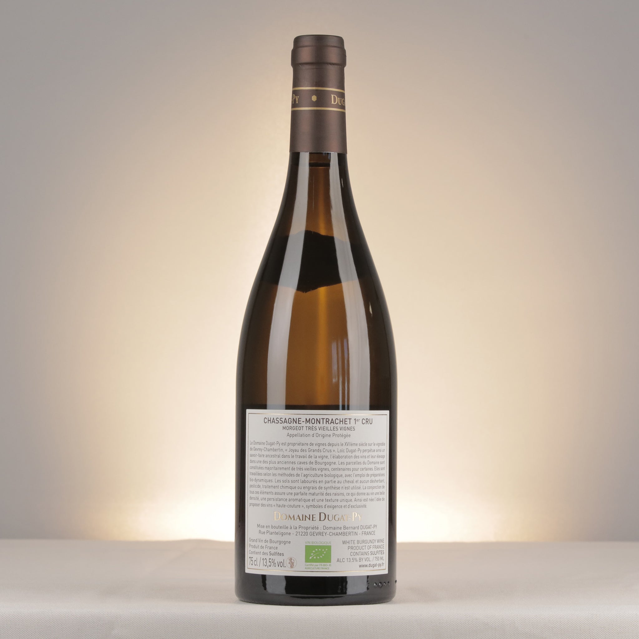Dugat-Py Chassagne-Montrachet 1er Cru Morgeot 2023 Bottle back