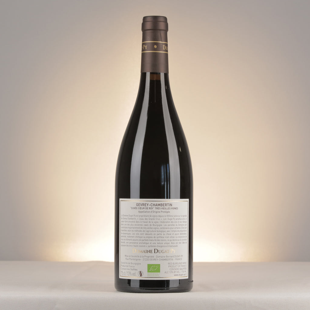 Dugat-Py Gevrey-Chambertin Cuvée Coeur de Roy Très Vieilles Vignes 2023 Bottle back