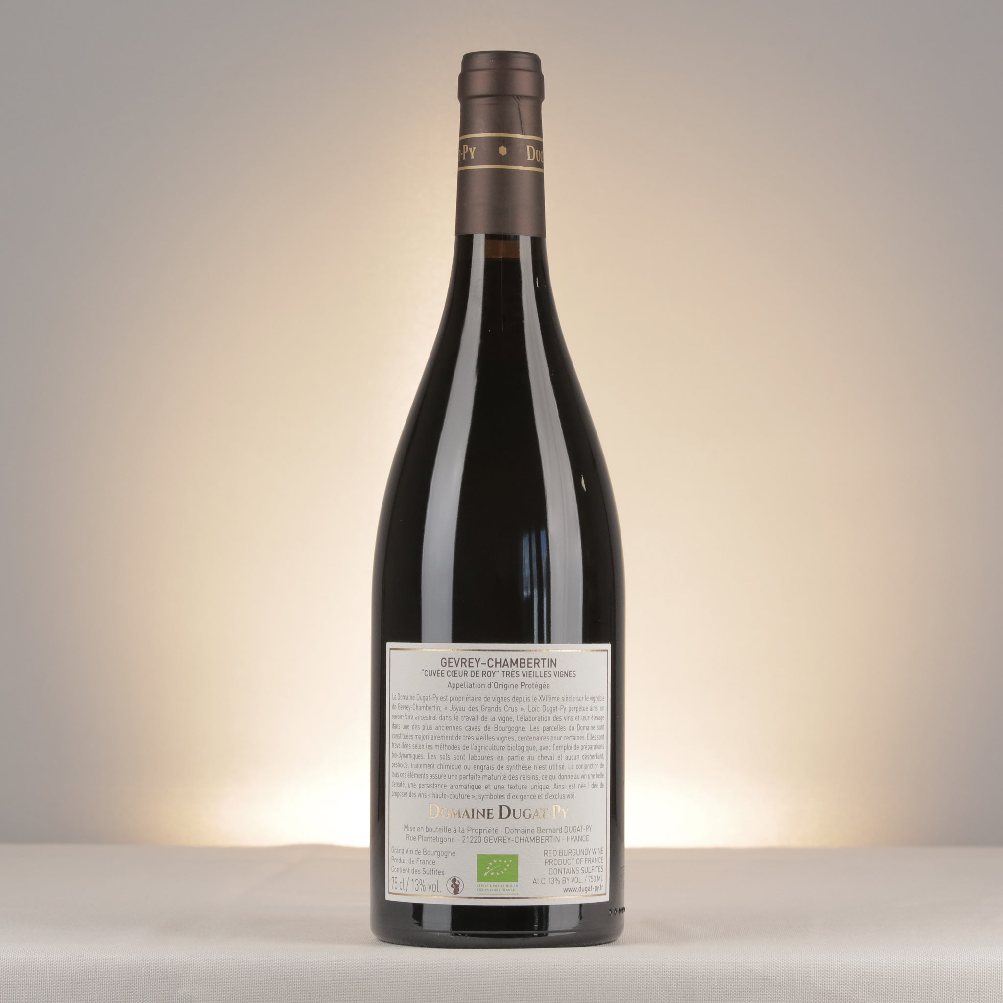 Dugat-Py Gevrey-Chambertin Cuvée Coeur de Roy Très Vieilles Vignes 2023 Bottle back