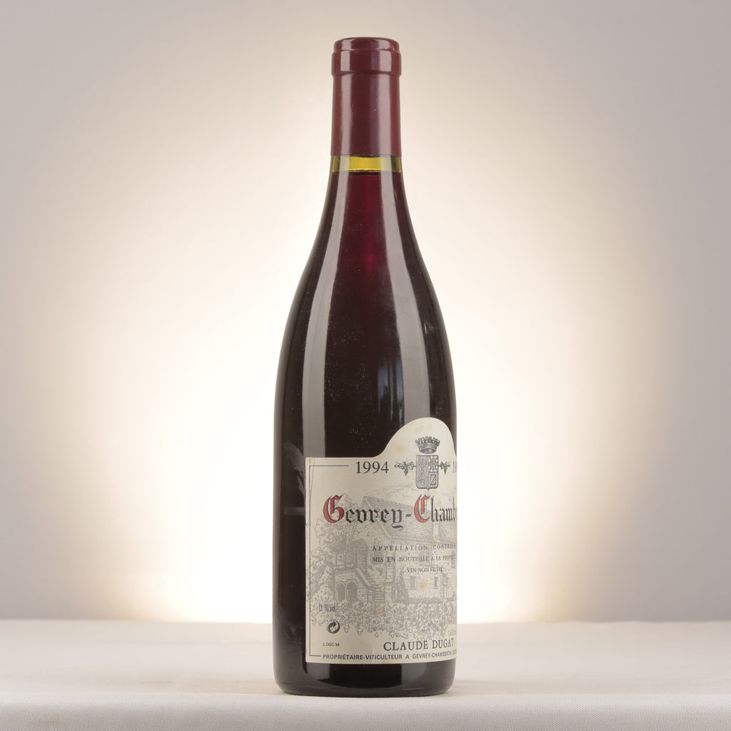 Claude Dugat Gevrey-Chambertin 1994 Bottle turned right