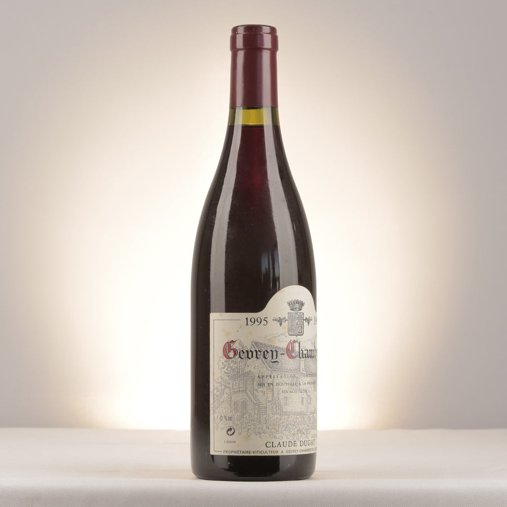 Claude Dugat Gevrey-Chambertin 1995 Bottle turned right