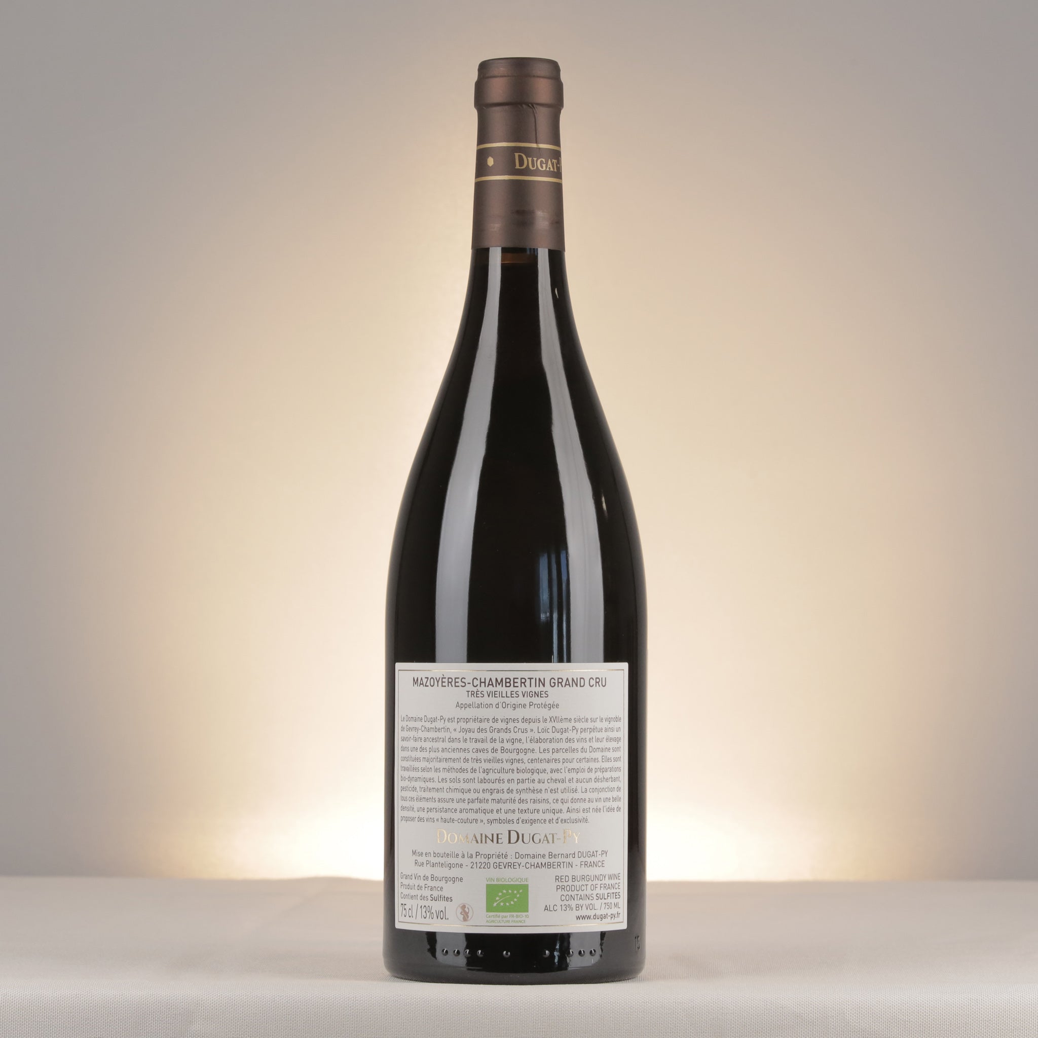 Dugat-Py Mazoyères-Chambertin Grand Cru 2023 Bottle back