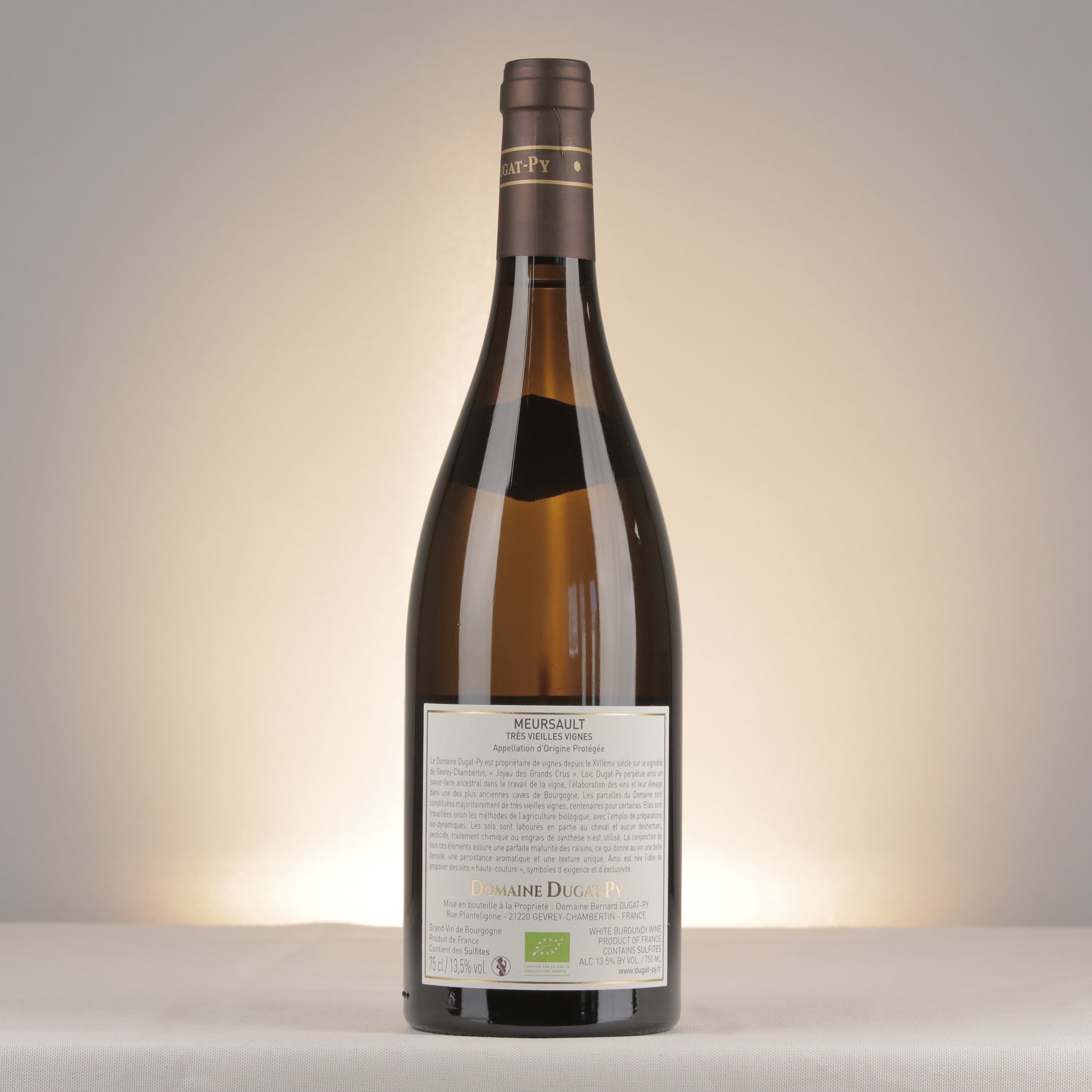 Dugat-Py Meursault Très Vieilles Vignes 2023 Bottle back