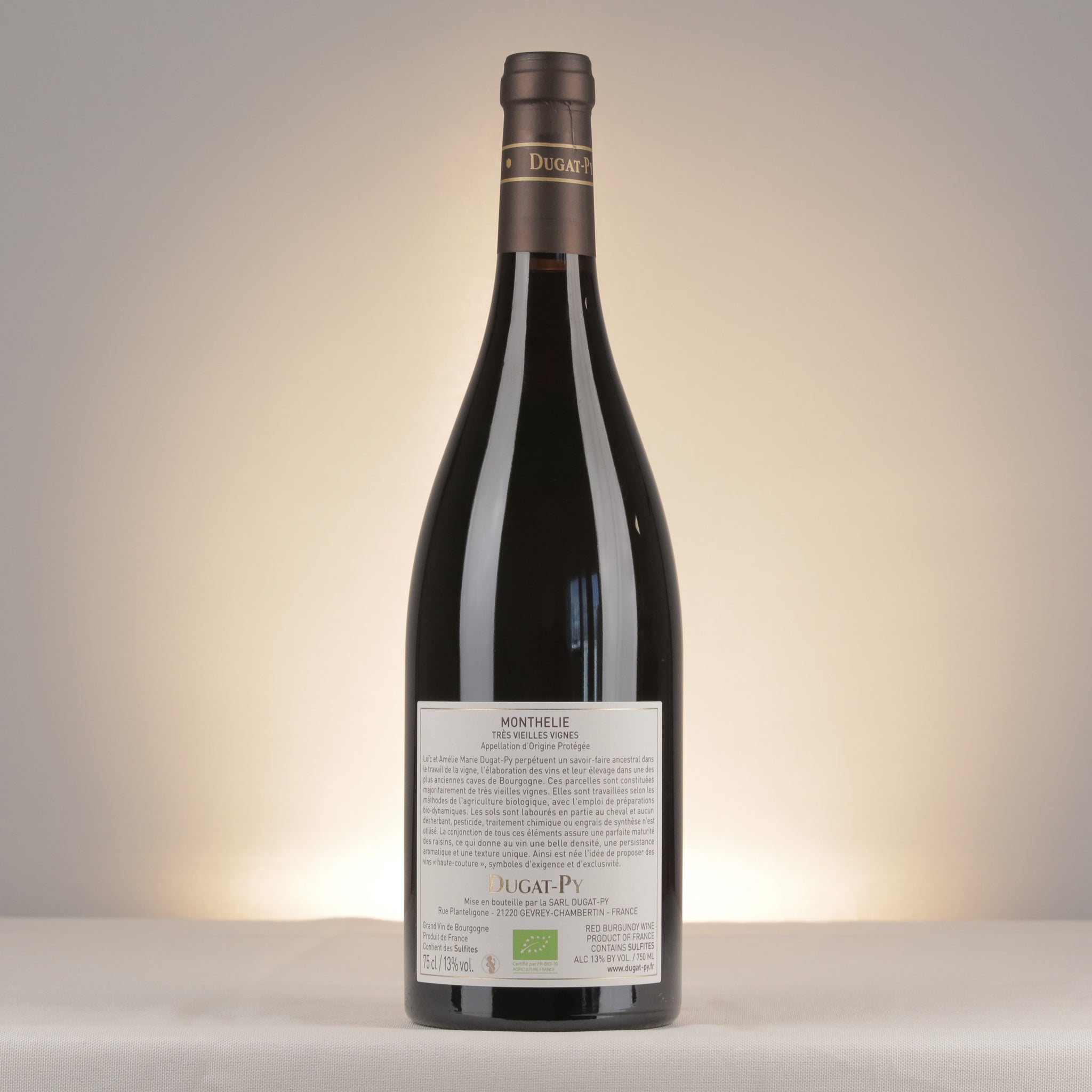 Dugat-Py Monthelie Tres Vieilles Vignes 2023 Bottle back