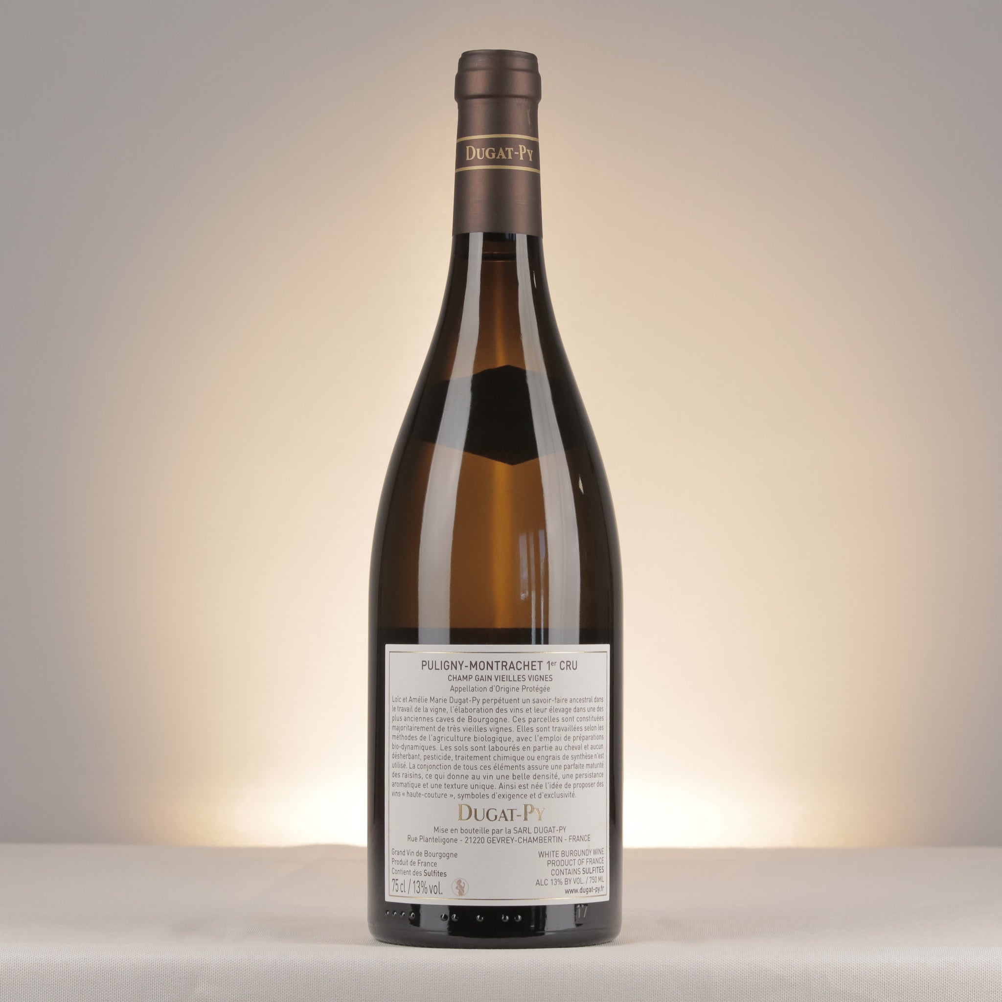 Dugat-Py Puligny-Montrachet 1er Cru Champ Gain Vieilles Vignes 2023 Bottle back
