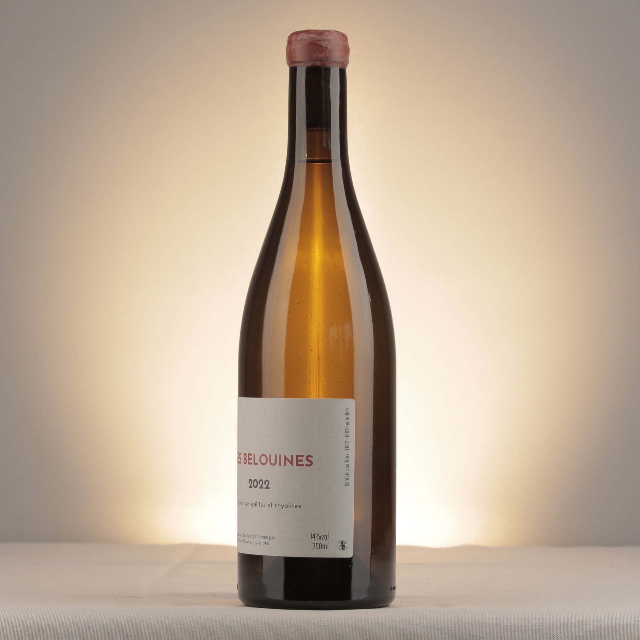 Clos des Breteches Les Belouines VdF 2022 Bottle detail