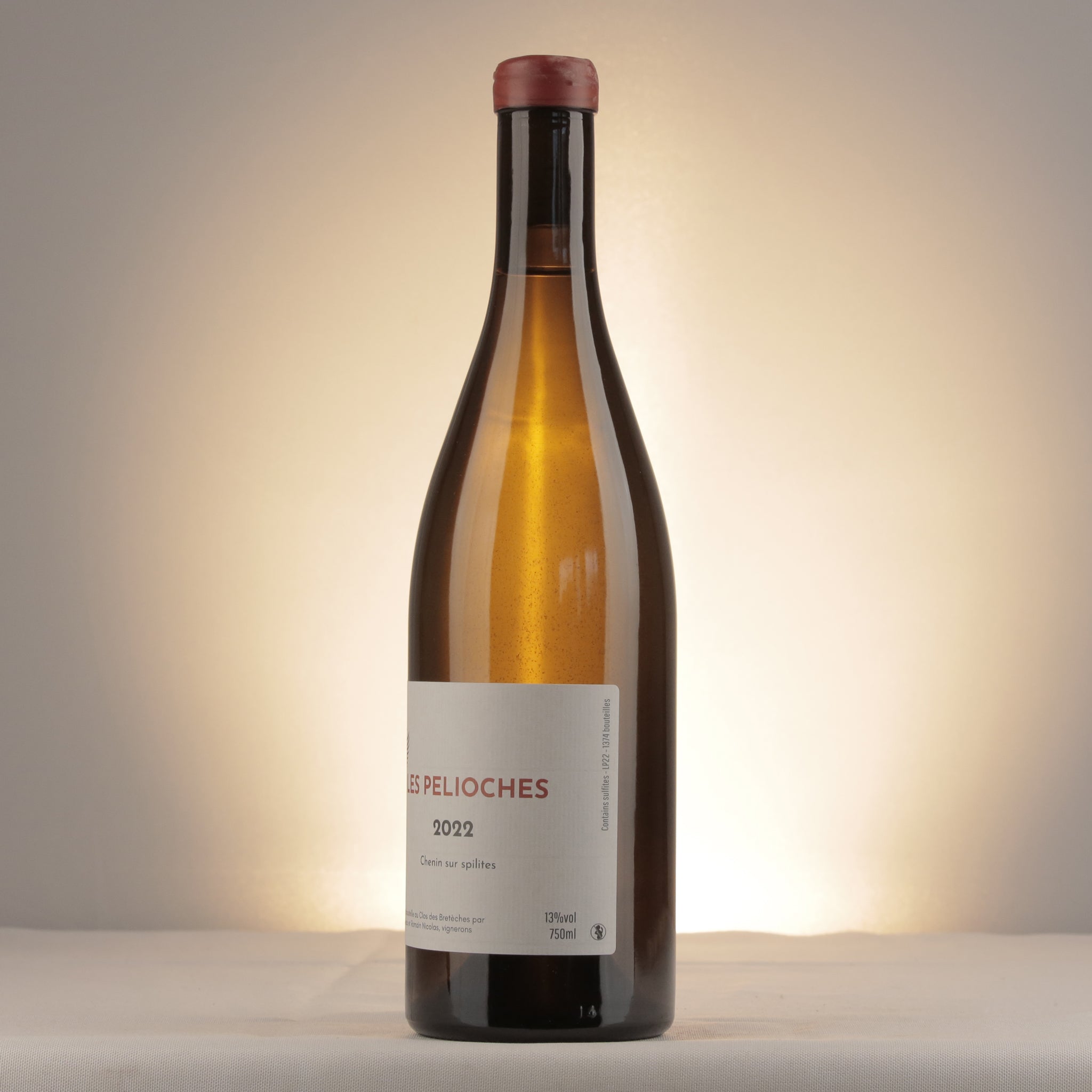 Clos des Breteches Les Pelioches VdF 2022 Bottle detail