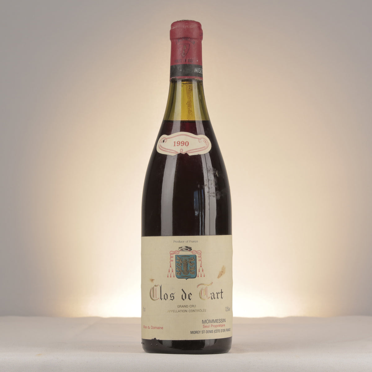 Clos de Tart Grand Cru 1990 Bottle front (lot 5f6b)