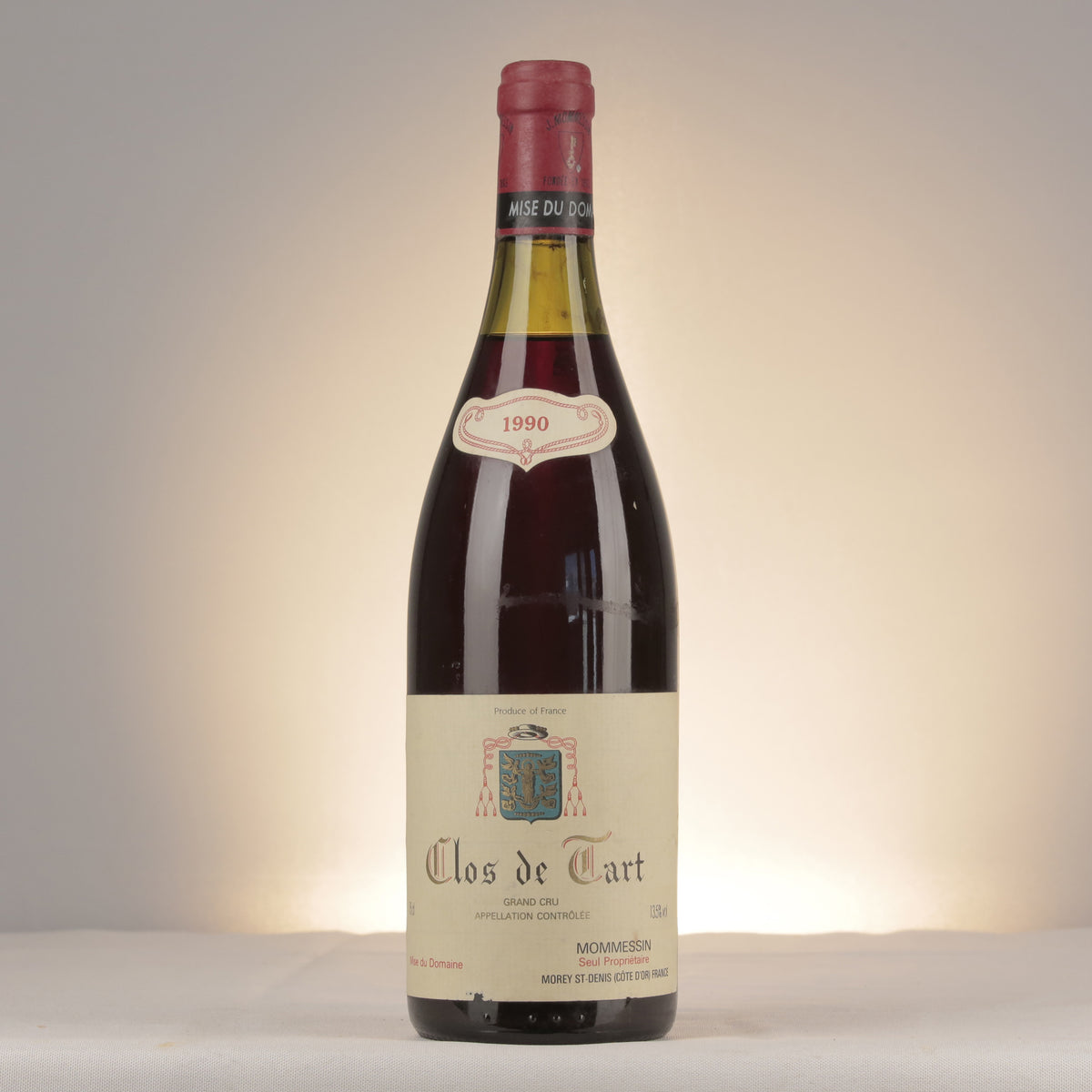 Clos de Tart Grand Cru 1990 Bottle front (lot 7390)