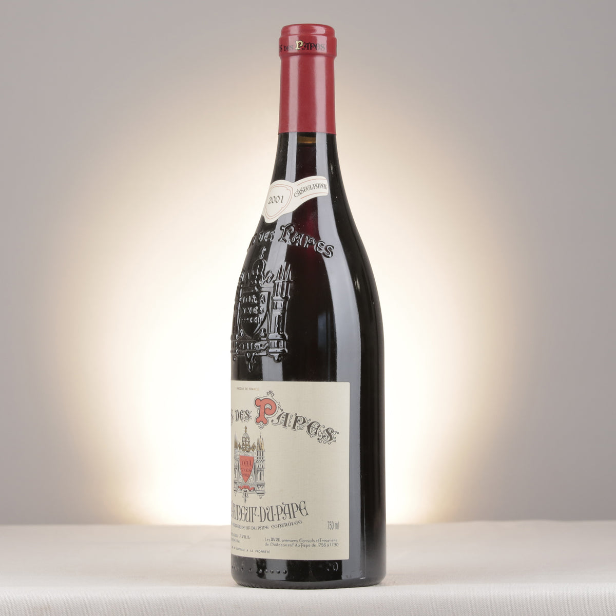 Clos des Papes Châteauneuf-du-Pape Rouge 2001 Bottle turned left