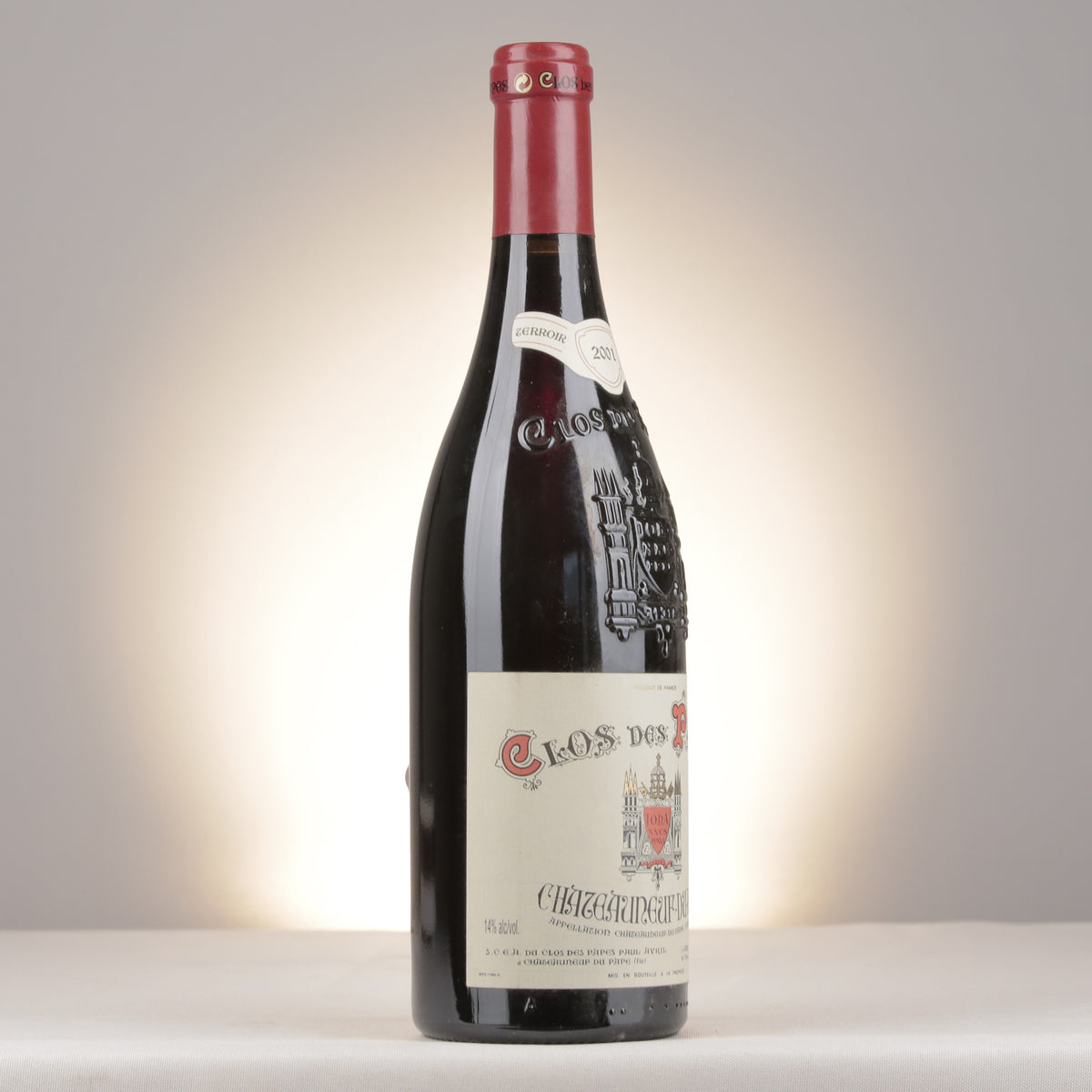 Clos des Papes Châteauneuf-du-Pape Rouge 2001 Bottle turned right