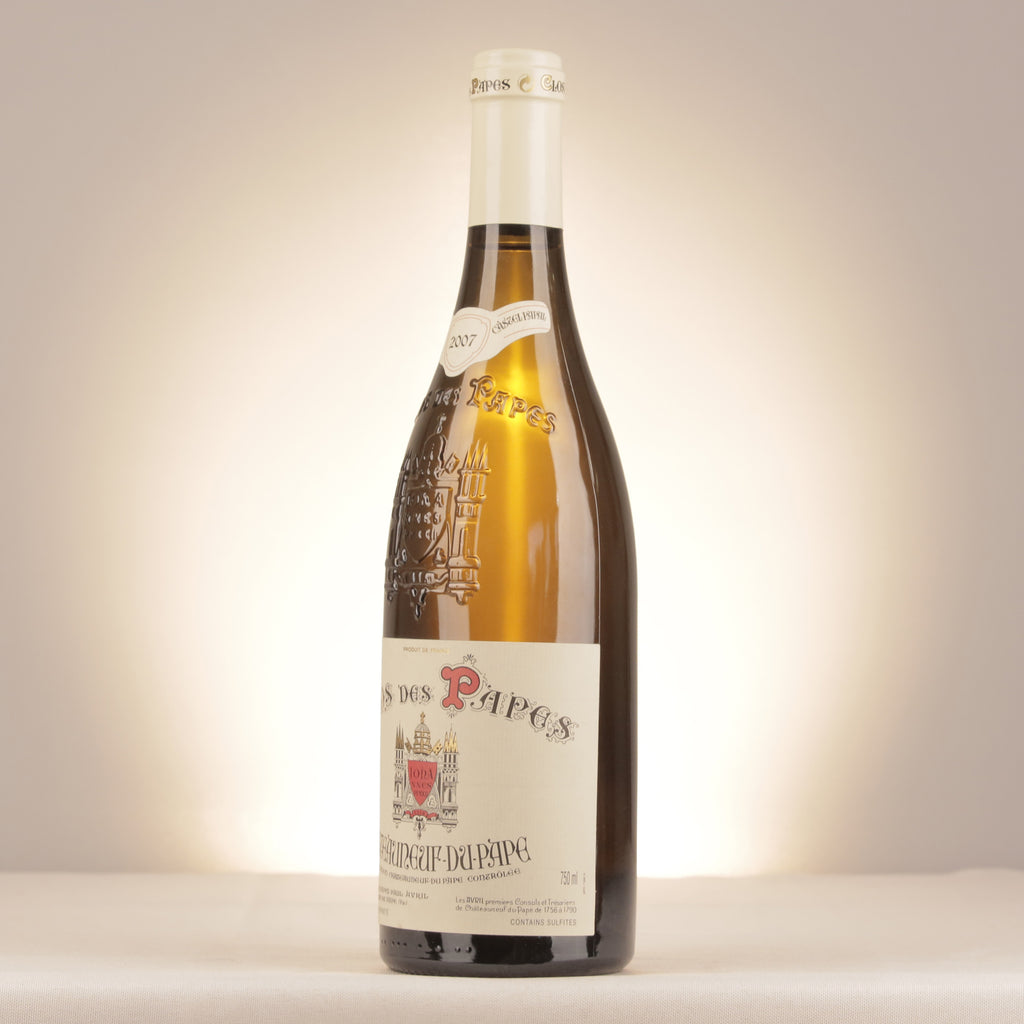Clos des Papes Châteauneuf-du-Pape Blanc 2007 Bottle turned left