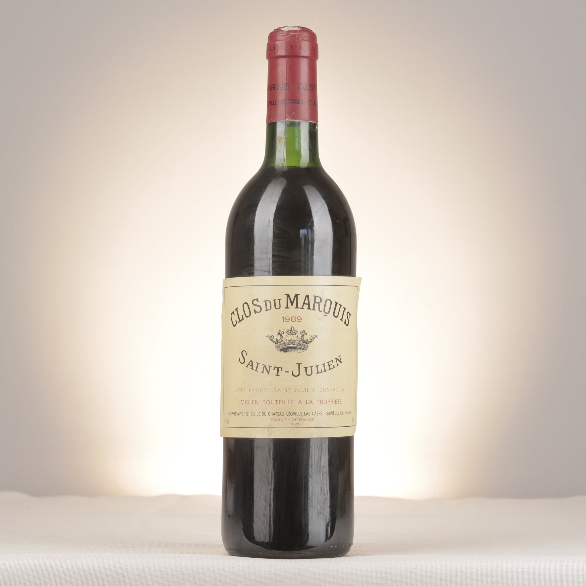 Clos du Marquis Saint-Julien 1989 Bottle front