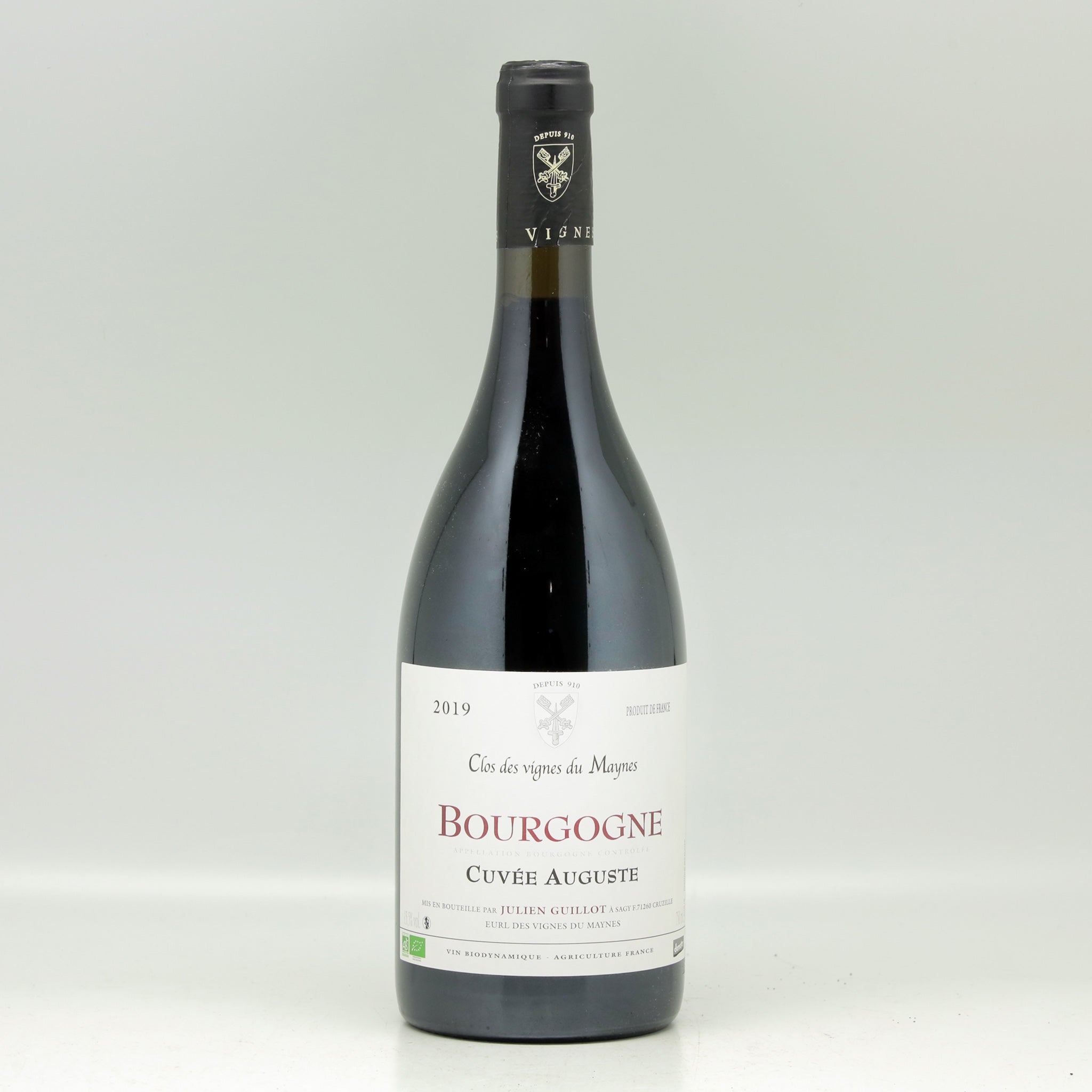 Clos des Vignes du Mayne Julien Guillot Bourgogne Cuvée August 2019 Red wine Bottle