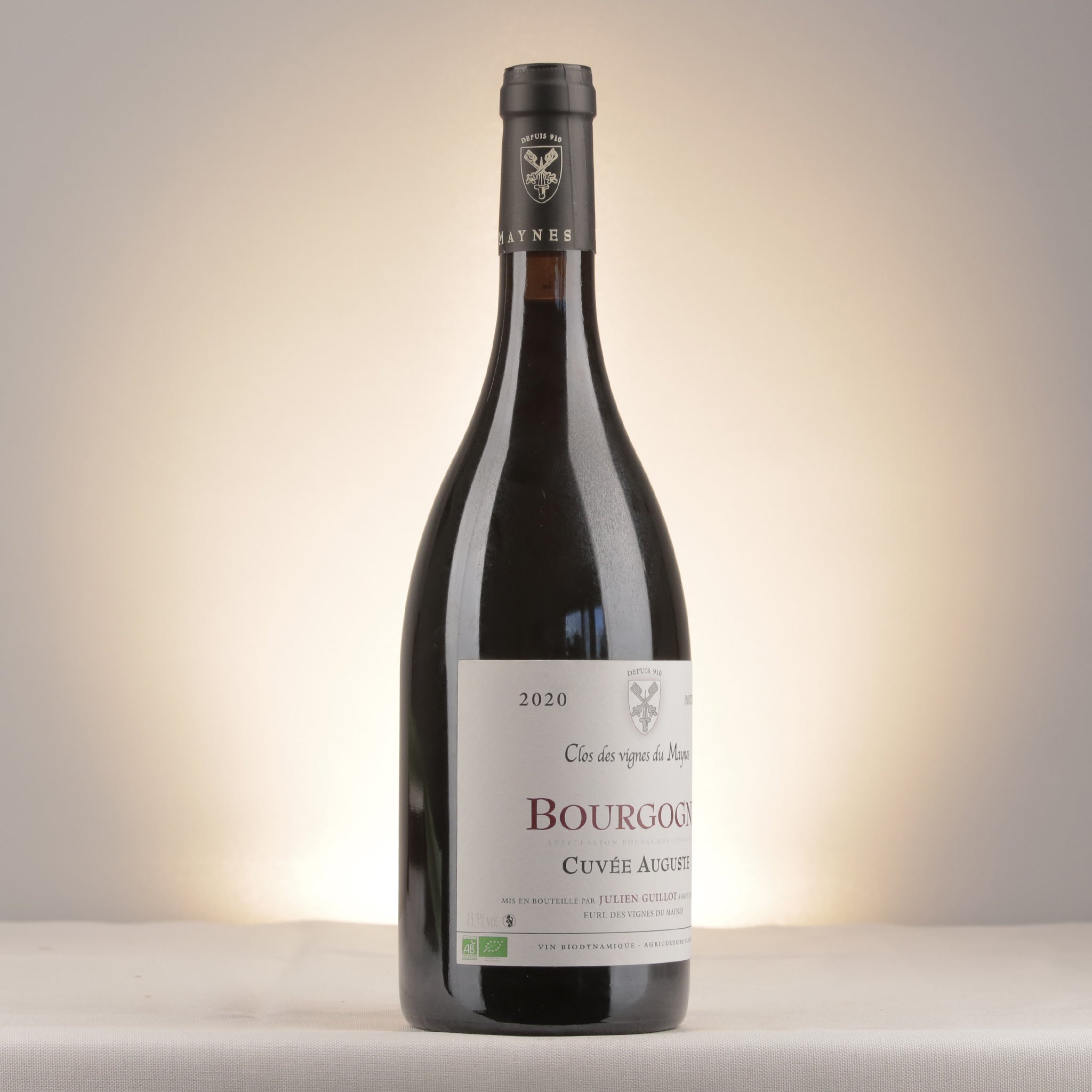 Clos des Vignes du Mayne Julien Guillot Bourgogne Cuvée Auguste 2020 Bottle label
