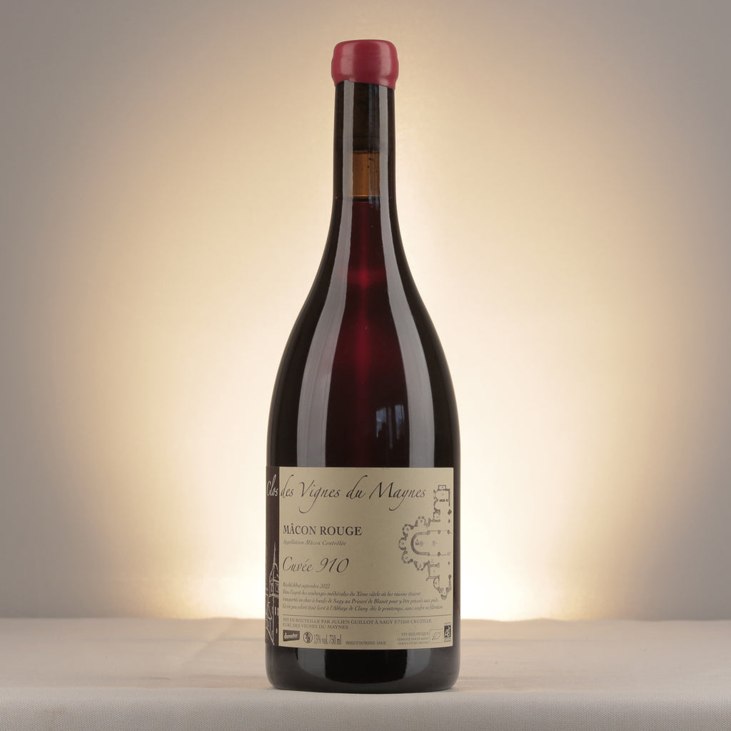 Clos des Vignes du Mayne Julien Guillot Mâcon Rouge Cuvée 910 2022 Bottle front