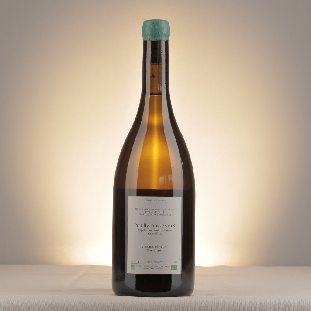 Clos des Vignes du Mayne Julien Guillot Pouilly-Fuisse Cuvée Leandre L'Homme Lion 2018 Bottle back
