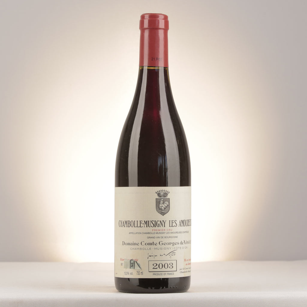 Comte Georges de Vogüé Chambolle-Musigny 1er Cru Les Amoureuses 2003 Bottle front