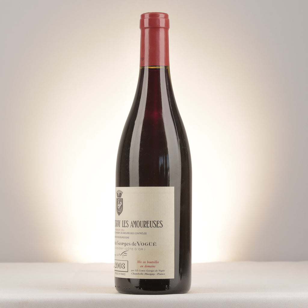 Comte Georges de Vogüé Chambolle-Musigny 1er Cru Les Amoureuses 2003 Bottle turned left