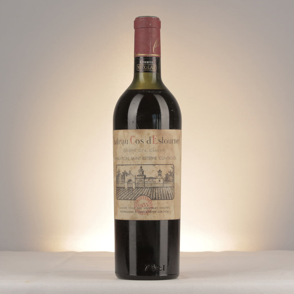 Cos d'Estournel 1955 Bottle front (lot 35f3)
