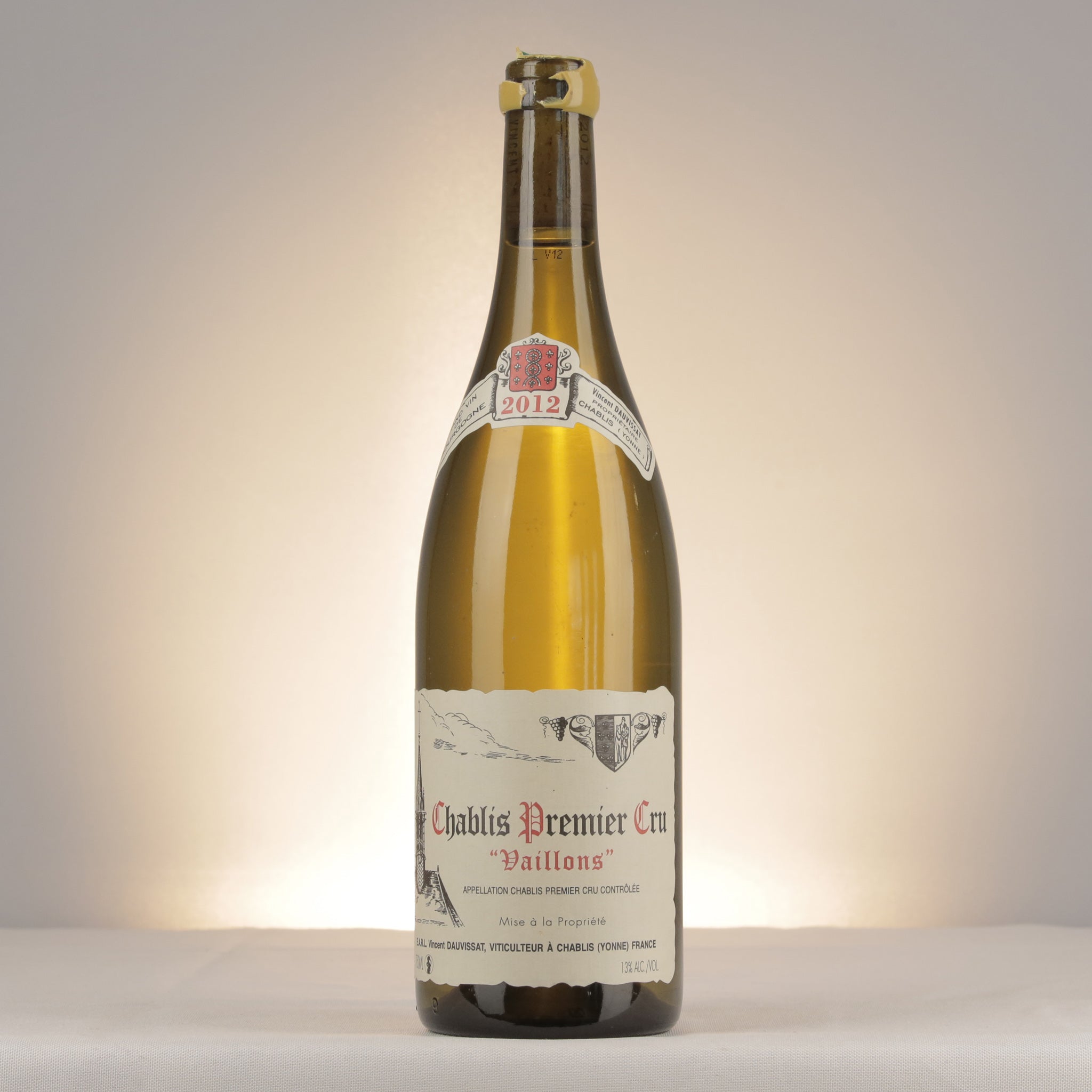 Vincent Dauvissat Chablis 1er Cru Vaillons 2012 Bottle front