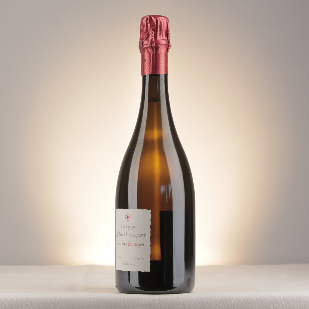 David Léclapart L'Aphrodisiaque Extra Brut Blanc de Blancs 1er Cru 2017 Bottle detail
