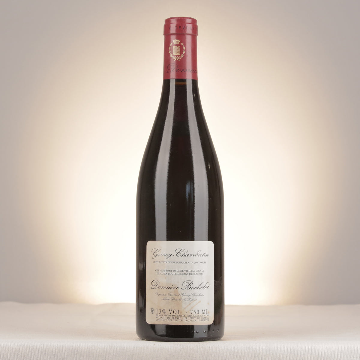 Domaine Denis Bachelet Gevrey-Chambertin Vieilles Vignes 2007 Bottle back