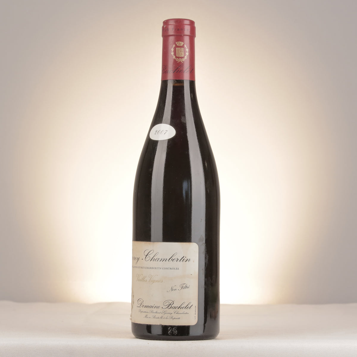 Domaine Denis Bachelet Gevrey-Chambertin Vieilles Vignes 2007 Bottle turned left