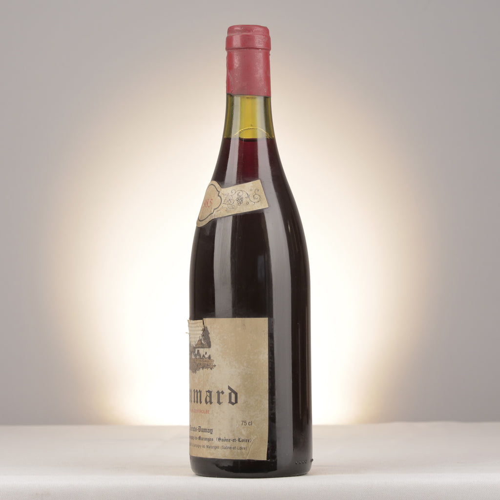 Derats-Dumay Pommard 1985 Bottle turned left (lot e845)