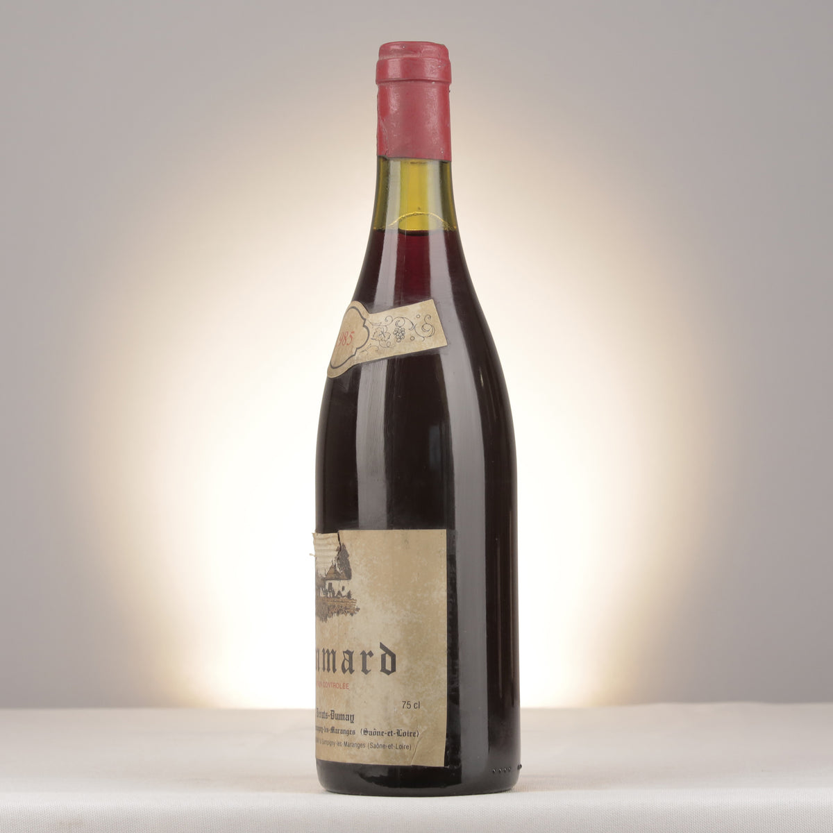 Derats-Dumay Pommard 1985 Bottle turned left (lot e845)