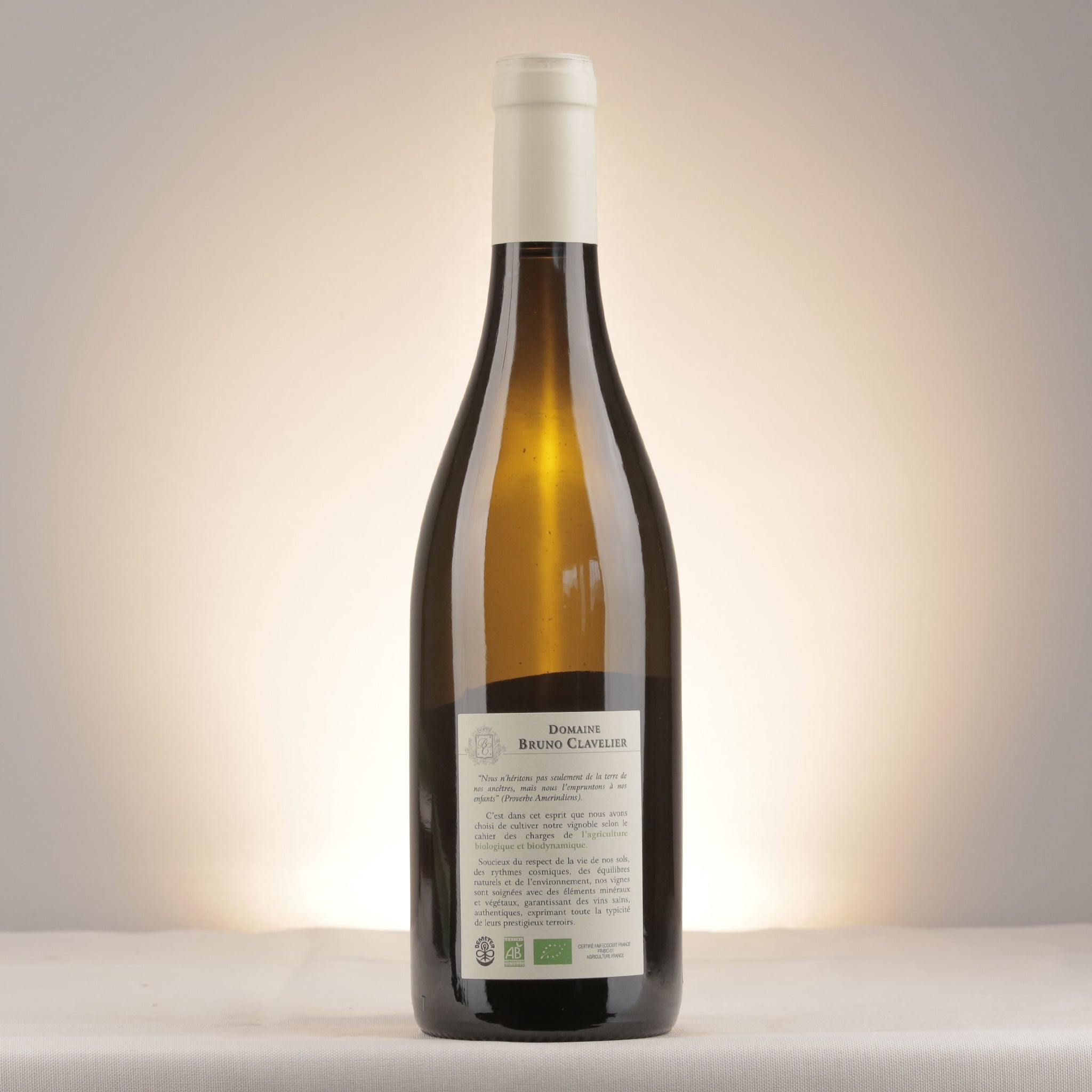 Domaine Bruno Clavelier Bourgogne Aligote Vieilles Vignes 2023 Bottle back