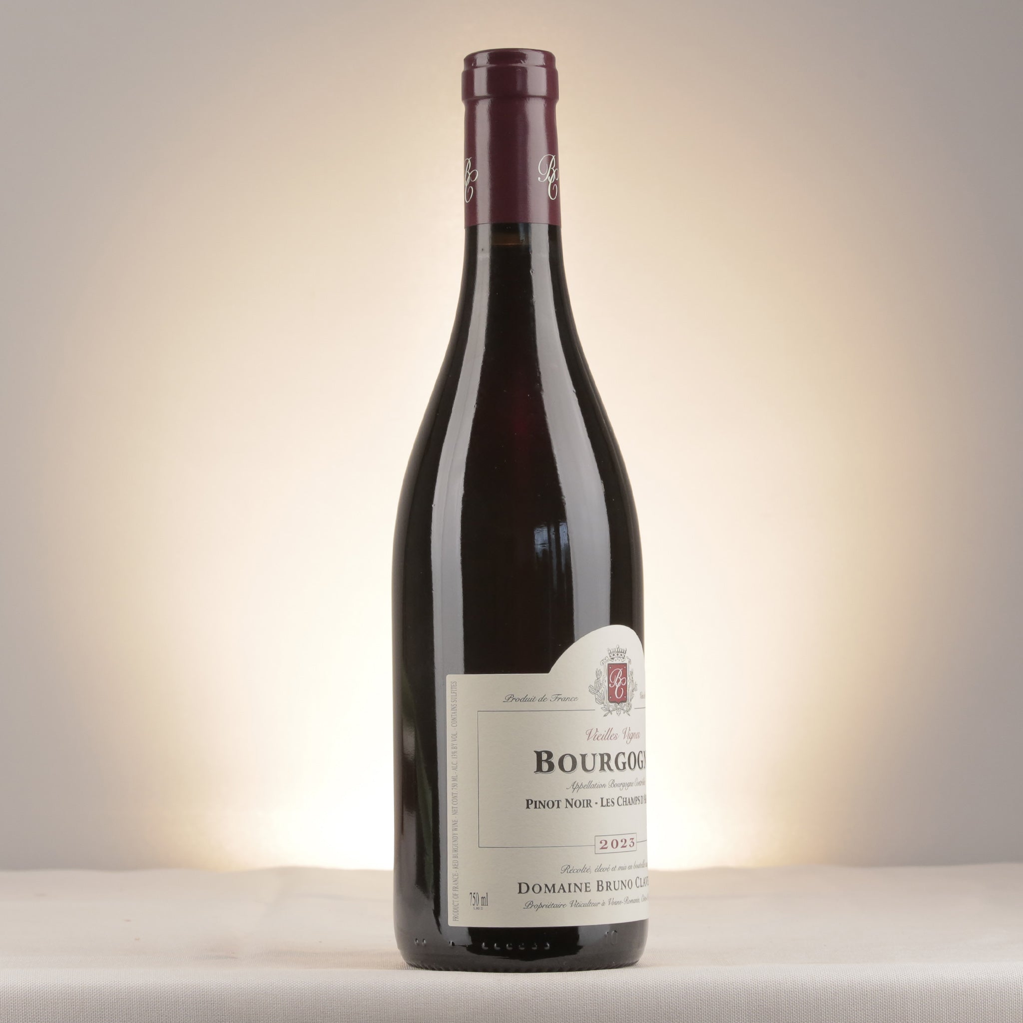 Domaine Bruno Clavelier Bourgogne Les Champs d’Argent Pinot Noir Vieilles Vignes 2023 Bottle label
