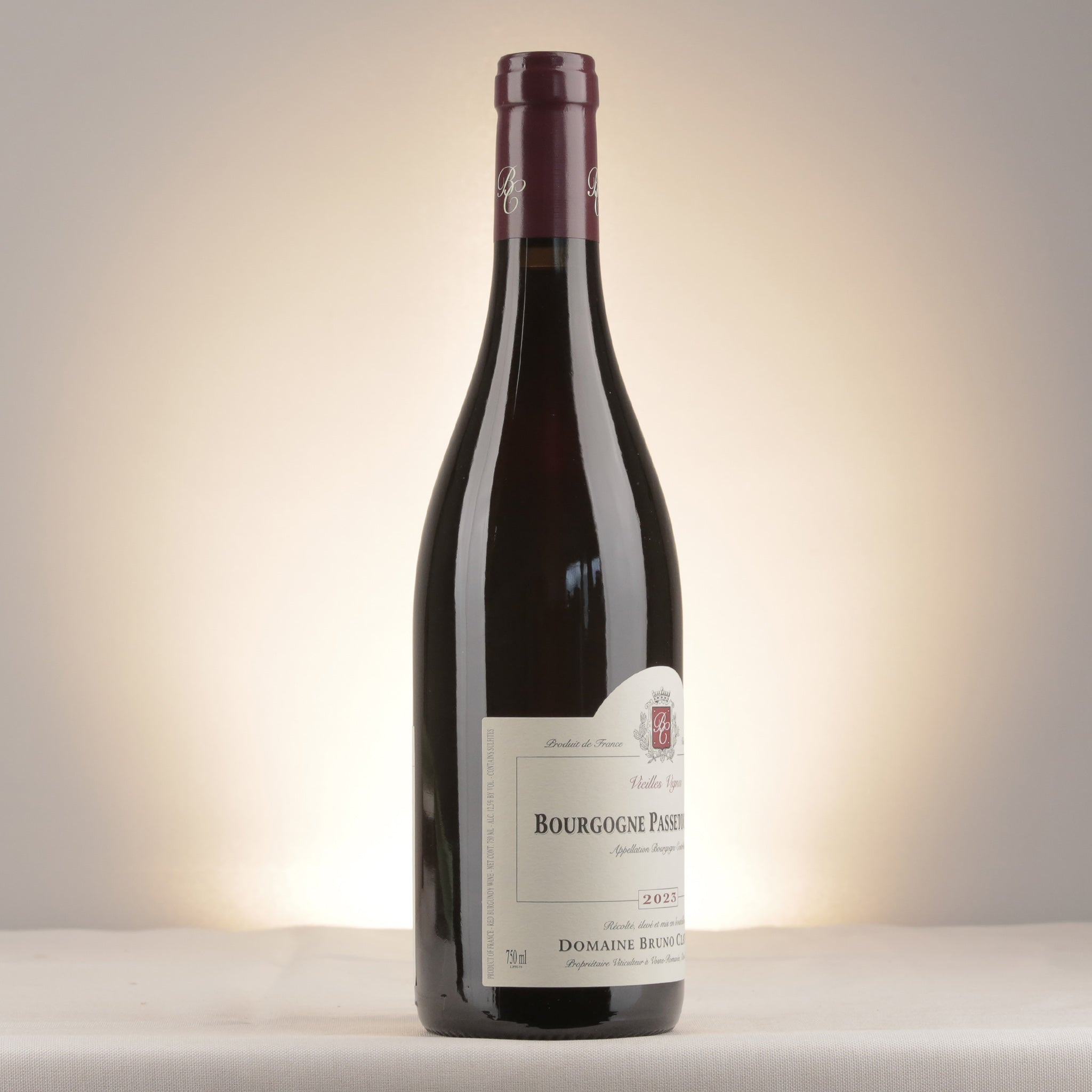 Domaine Bruno Clavelier Bourgogne Passe-tout-grains Vieilles Vignes 2023 Bottle label