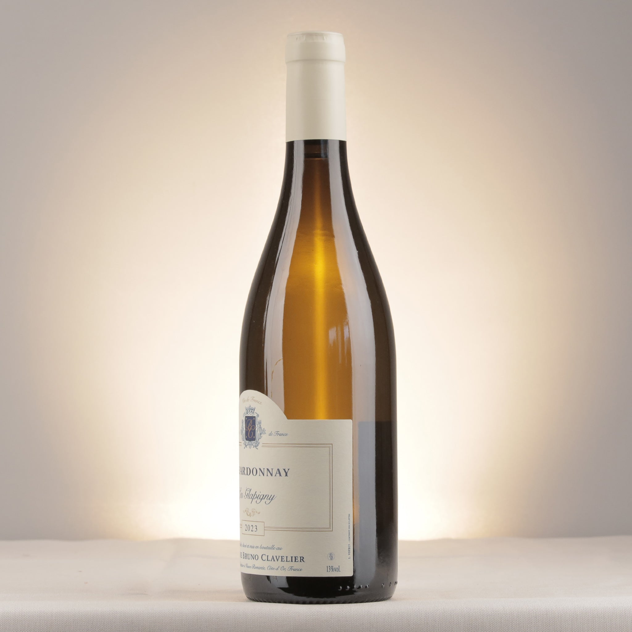 Domaine Bruno Clavelier Les Glapigny VdF 2023 Bottle detail